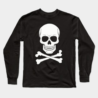 Skull and bones silhouette Long Sleeve T-Shirt